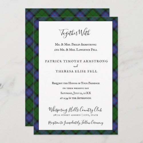 Armstrong Clan Tartan Scottish Plaid Invitation