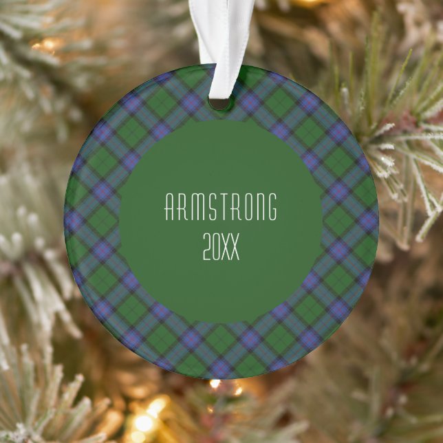 Armstrong Clan Tartan Scottish Plaid Ornament (Tree)