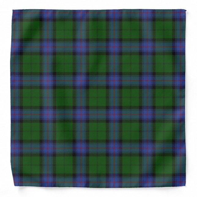 Armstrong Clan Tartan Scottish Plaid Pattern Bandana (Front)