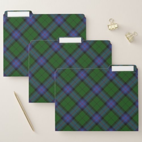 Armstrong Clan Tartan Scottish Plaid Pattern File Folder