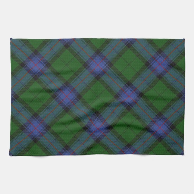 Armstrong Clan Tartan Scottish Plaid Pattern Kitchen Towel (Horizontal)