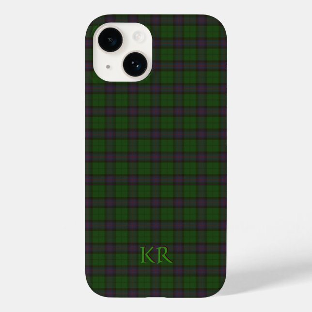 Armstrong Clan Tartan with your initials Case-Mate iPhone Case (Back)
