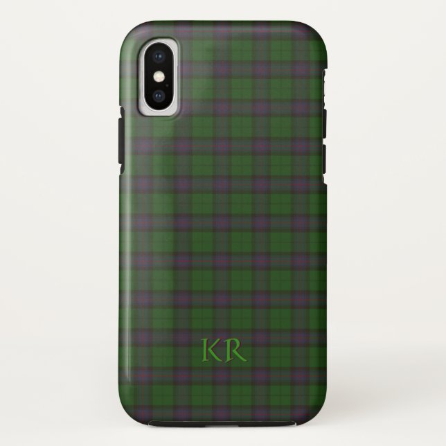 Armstrong Clan Tartan with your initials Case-Mate iPhone Case (Back)
