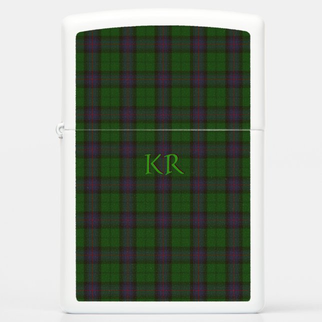Armstrong Clan Tartan with your initials Zippo Lighter (Front)