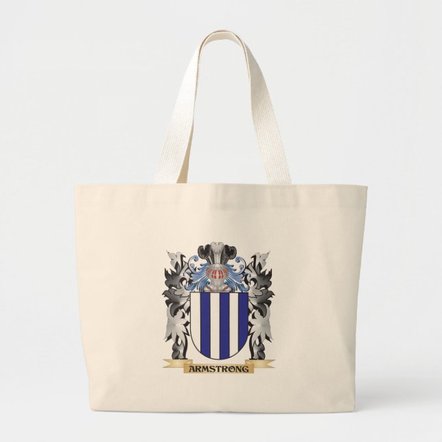 Armstrong Coat of Arms - Family Crest Large Tote Bag (Front)