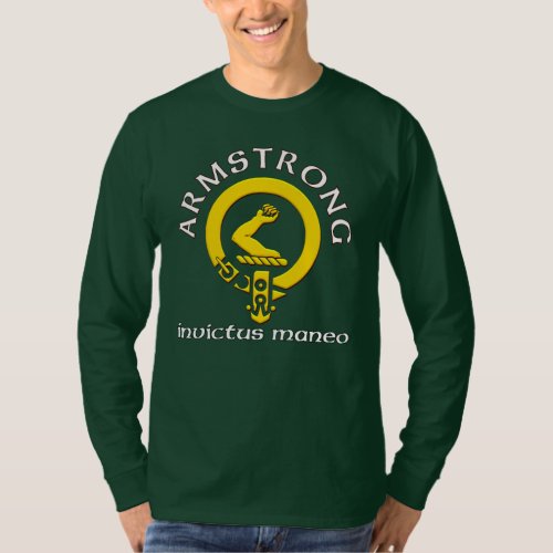 Armstrong Coat of Arms Invictus Maneo T_Shirt