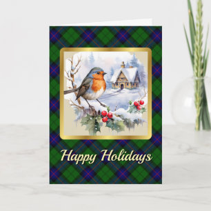 Armstrong Crest & Tartan w/Robin Personalized Card