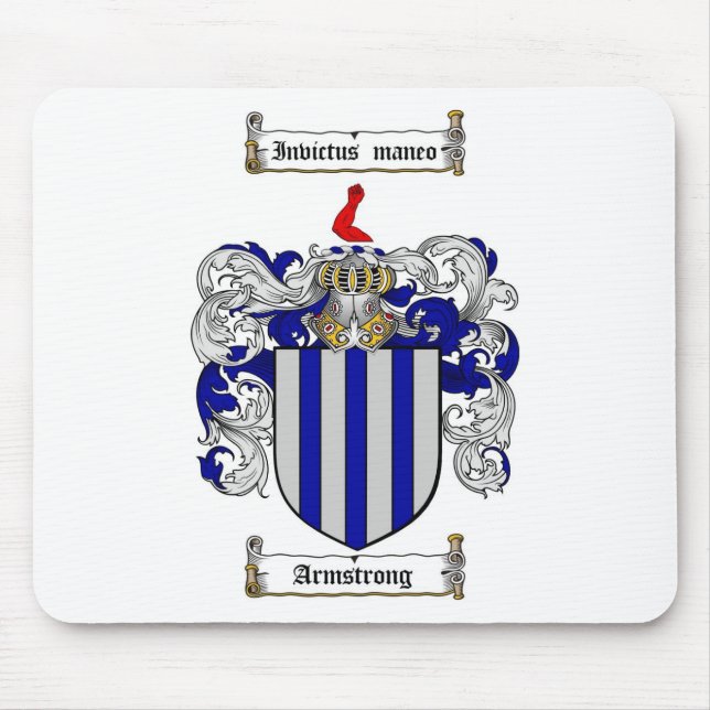 ARMSTRONG FAMILY CREST -  ARMSTRONG COAT OF ARMS MOUSE PAD (Front)