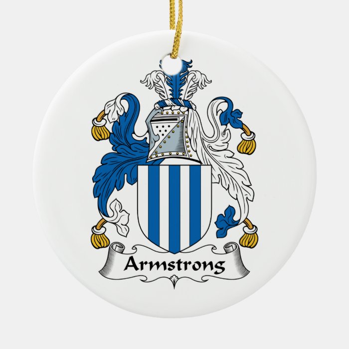 Armstrong Family Crest Christmas Tree Ornament