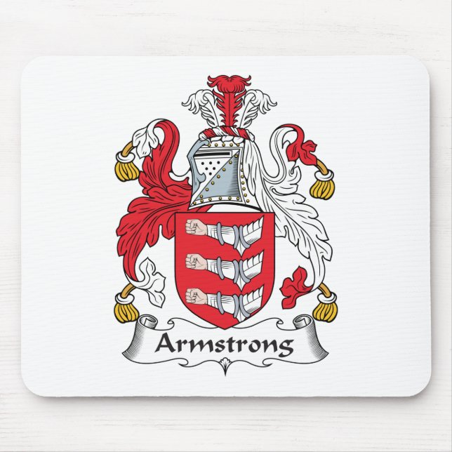 Armstrong Family Crest Mouse Pad (Front)