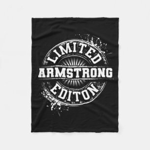 Armstrong Funny Surname Family Tree Birthday Reuni Fleece Blanket