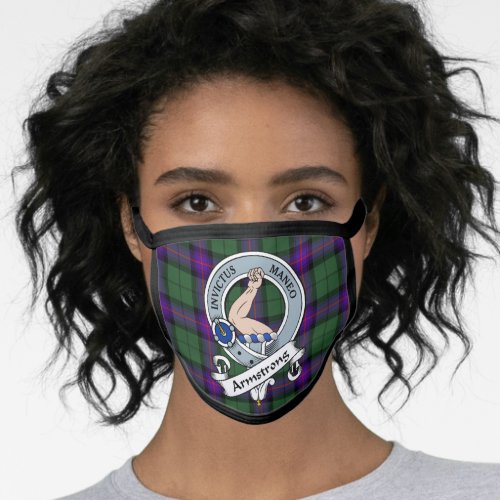 Armstrong Modern Clan Badge Tartan Plaid Face Mask