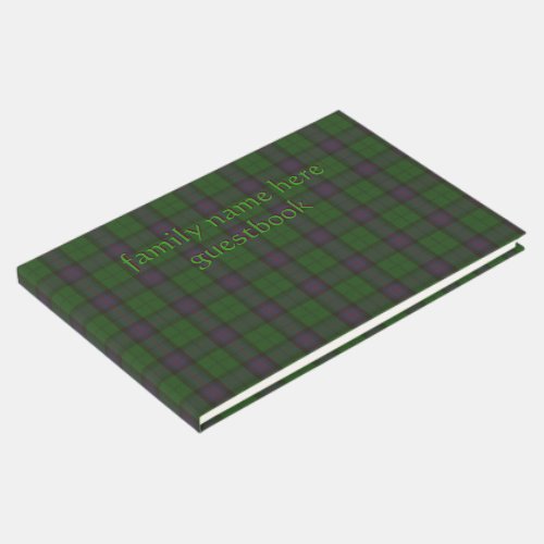 Armstrong Official Clan Tartan with family name Guest Book