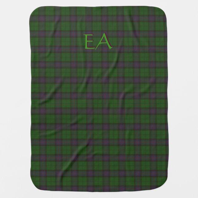 Armstrong Official Clan Tartan with your initials Baby Blanket (Front)