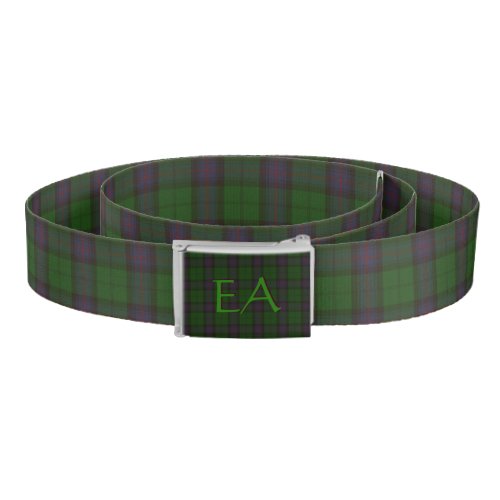 Armstrong Official Clan Tartan with your initials Belt