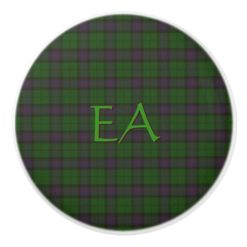 Armstrong Official Clan Tartan with your initials Ceramic Knob