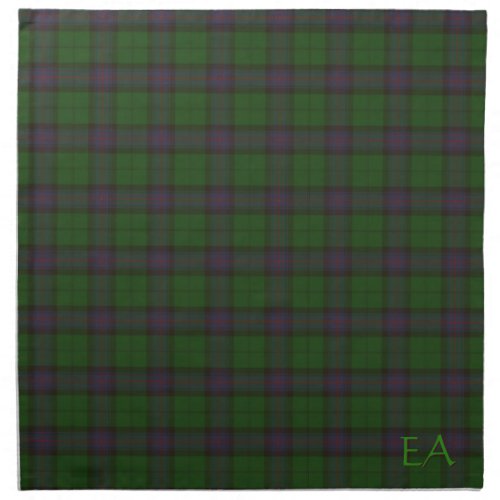 Armstrong Official Clan Tartan with your initials Cloth Napkin