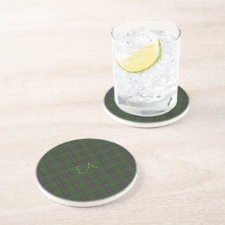 Armstrong Official Clan Tartan with your initials Coaster