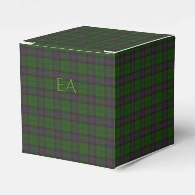 Armstrong Official Clan Tartan with your initials Favor Boxes (Front Side)