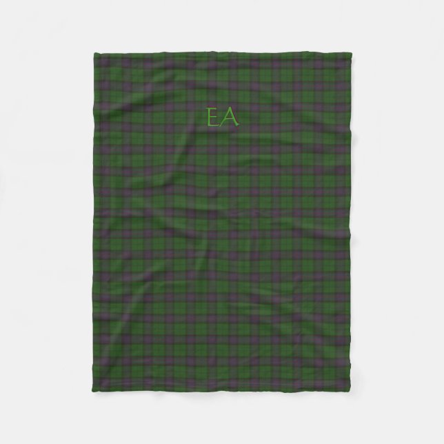 Armstrong Official Clan Tartan with your initials Fleece Blanket (Front)