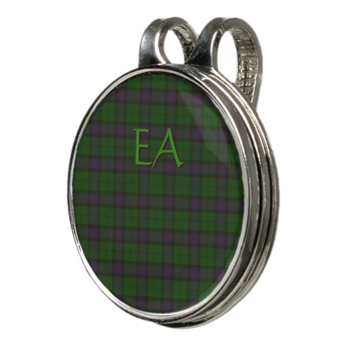 Armstrong Official Clan Tartan with your initials Golf Hat Clip