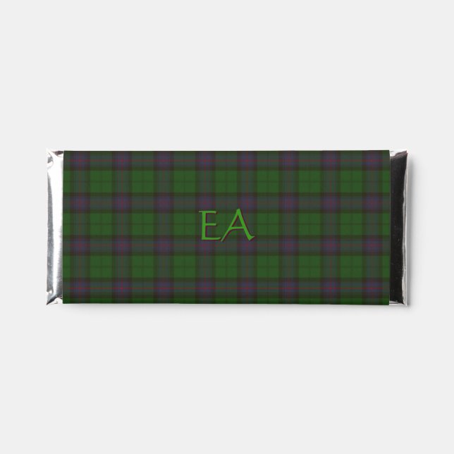 Armstrong Official Clan Tartan with your initials Hershey Bar Favors (Front)