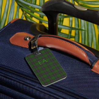 Armstrong Official Clan Tartan with your initials Luggage Tag