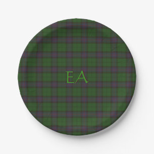 Armstrong Official Clan Tartan with your initials Paper Plates