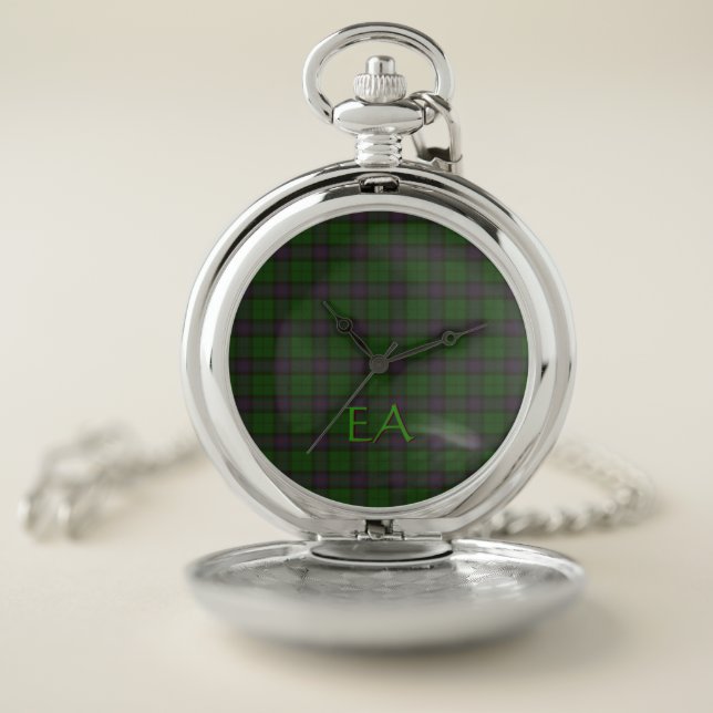 Armstrong Official Clan Tartan with your initials Pocket Watch (Inside)