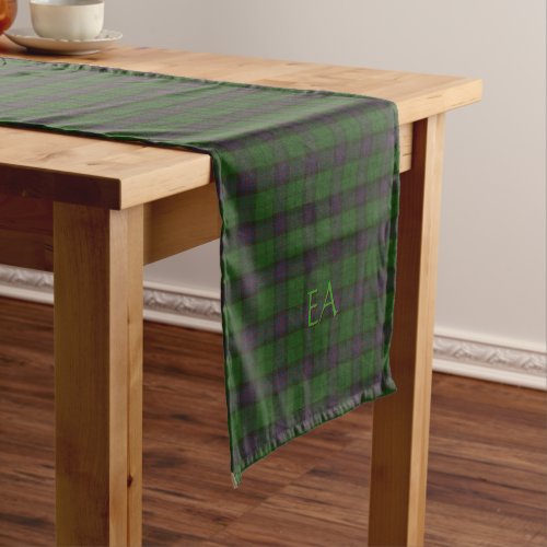 Armstrong Official Clan Tartan with your initials Short Table Runner