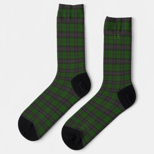 Armstrong Official Clan Tartan with your initials Socks