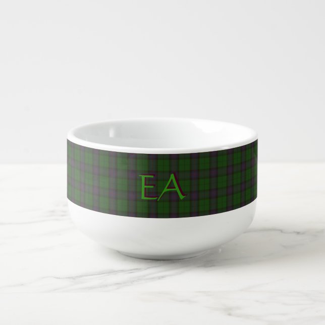 Armstrong Official Clan Tartan with your initials Soup Mug (Front)