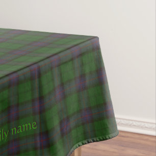 Armstrong Official Clan Tartan with your initials Tablecloth