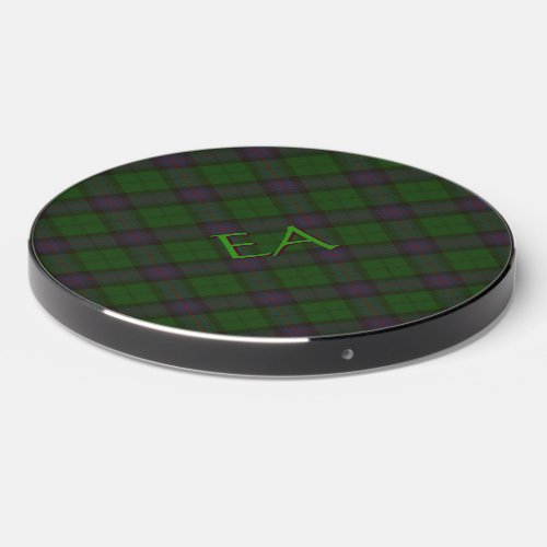 Armstrong Official Clan Tartan with your initials Wireless Charger