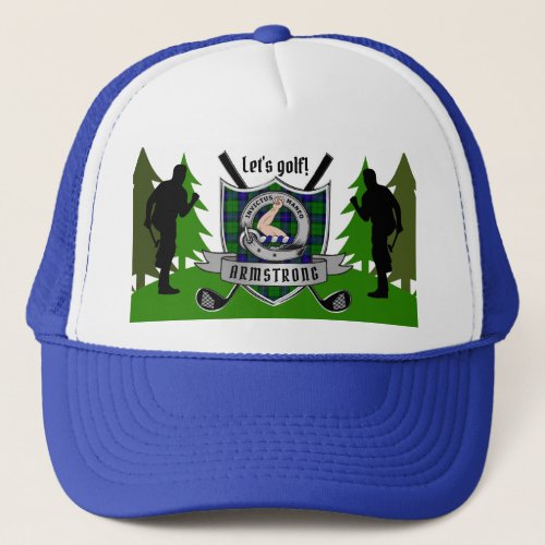 Armstrong Personalized Clan Badge Golf Trucker Hat