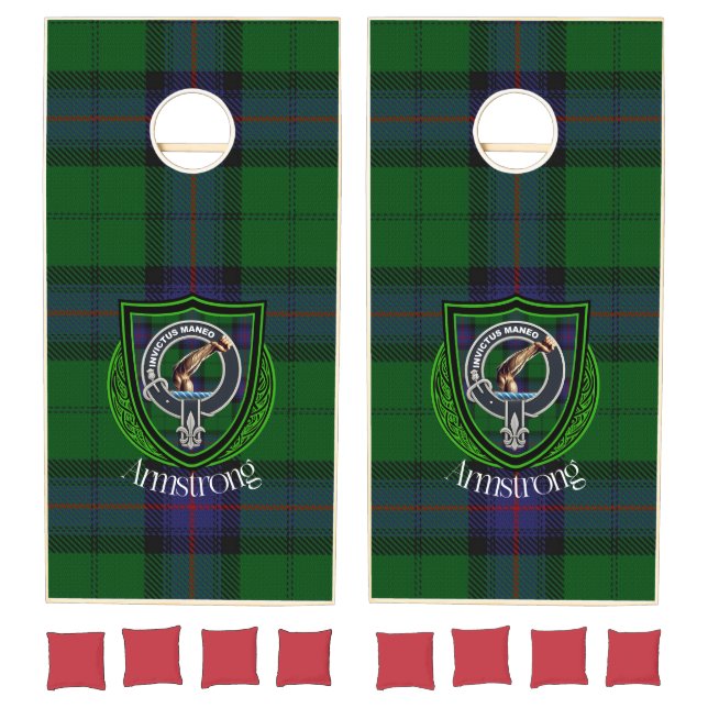 Armstrong Scottish Clan Tartan Crest Cornhole Set (Set)