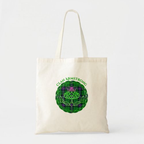 Armstrong Scottish Tartan Celtic Thistle Tote Bag