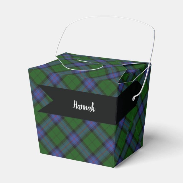 Armstrong Scottish Tartan Plaid Pattern Favor Boxes (Front Side)
