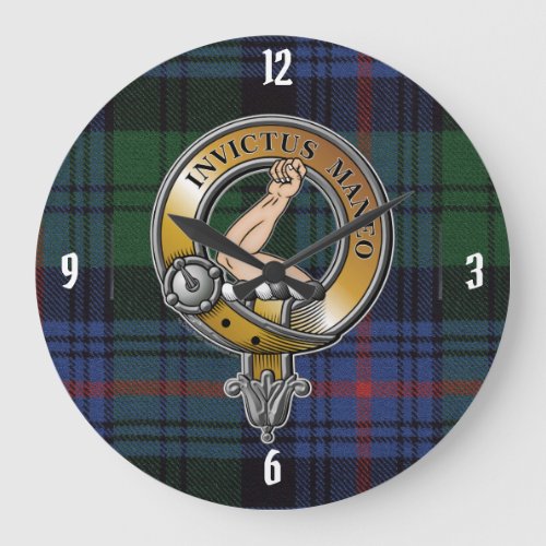 Armstrong Tartan  Badge Large Clock