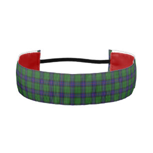 Armstrong tartan blue and green plaid athletic headband