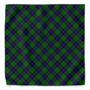 Armstrong tartan blue and green plaid bandana