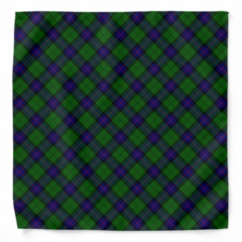 Armstrong tartan blue and green plaid bandana