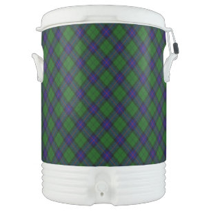 Armstrong tartan blue and green plaid beverage cooler