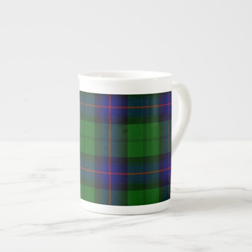 Armstrong tartan blue and green plaid bone china mug