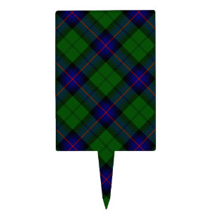 Armstrong tartan blue and green plaid cake topper