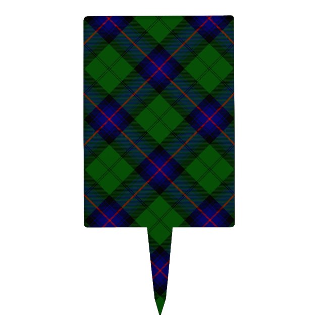 Armstrong tartan blue and green plaid cake topper (Front)