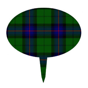 Armstrong tartan blue and green plaid cake topper