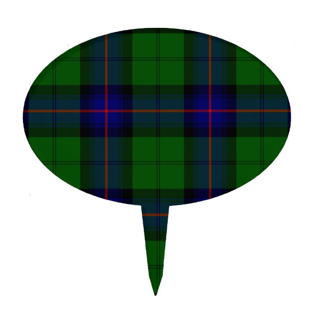 Armstrong tartan blue and green plaid cake topper (Front)