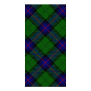 Armstrong tartan blue and green plaid card