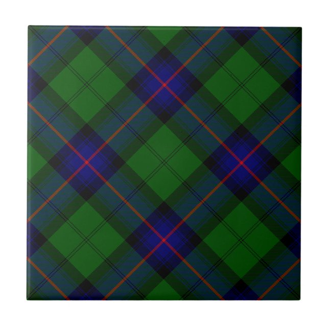 Armstrong tartan blue and green plaid ceramic tile (Front)